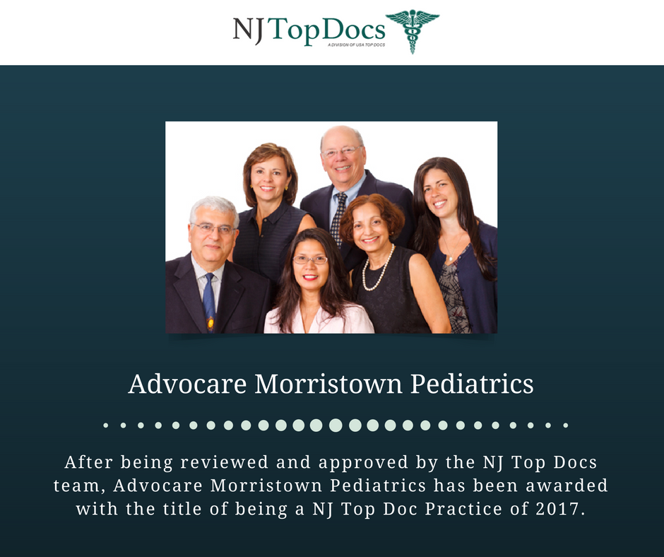 NJ Top Docs Approves Advocare Morristown Pediatrics for 2017!